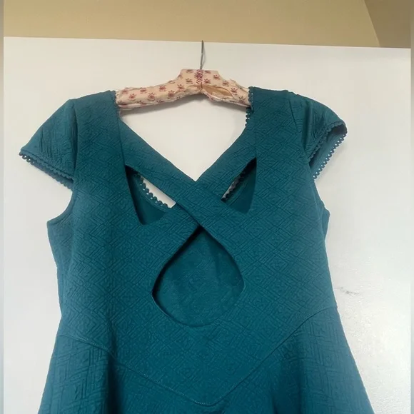 Free People fit n flare teal dress - Picture 6 of 11